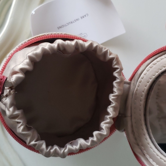 SOLDCoach Jewelry Pink/Khaki Bow Zipper Pouch Case - Picture 5 of 8